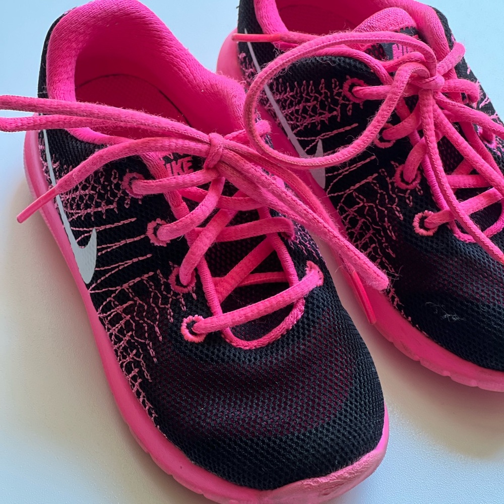 Nike Sneakers, black and pink, size 8